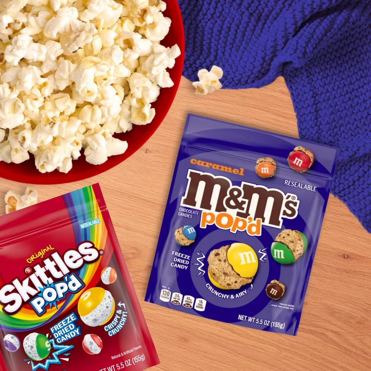 ASSORTIT x Skittles & M&M'S Freeze-Dried Candy 2-Pack – Crunchy POPD & Caramel