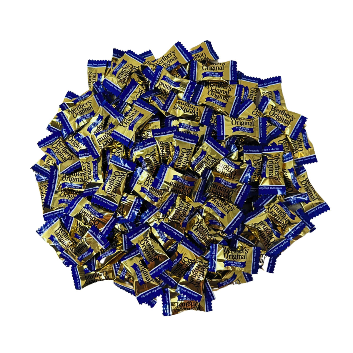 Assortit Werther's Original Sugar Free Hard Caramel Candies – 1lb, Keto & Diabetic Friendly, Individually Wrapped