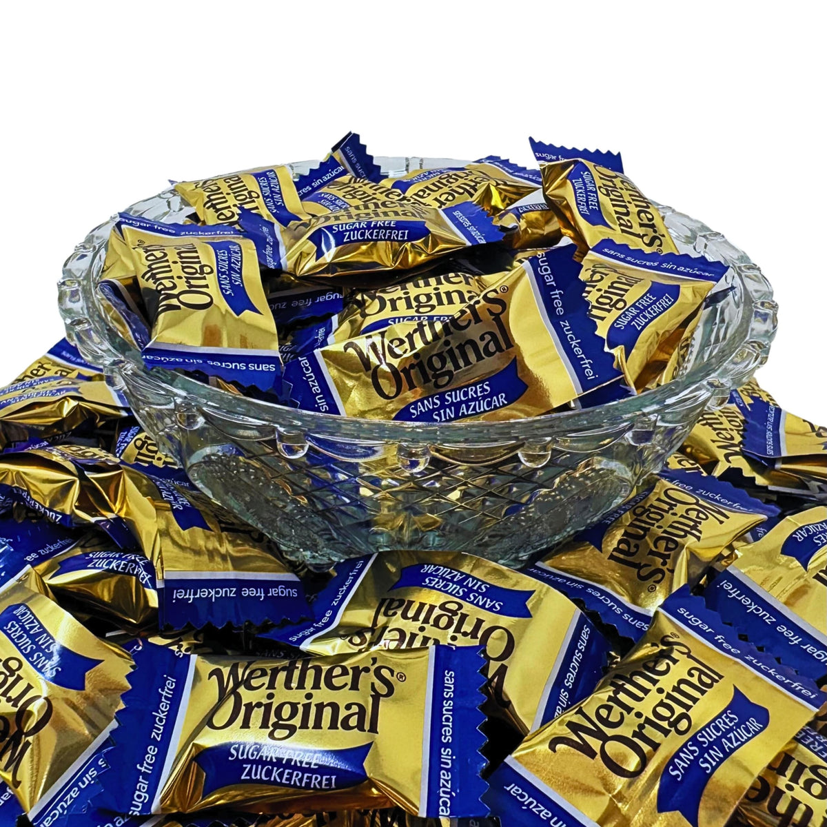 Assortit Werther's Original Sugar Free Hard Caramel Candies – 1lb, Keto & Diabetic Friendly, Individually Wrapped
