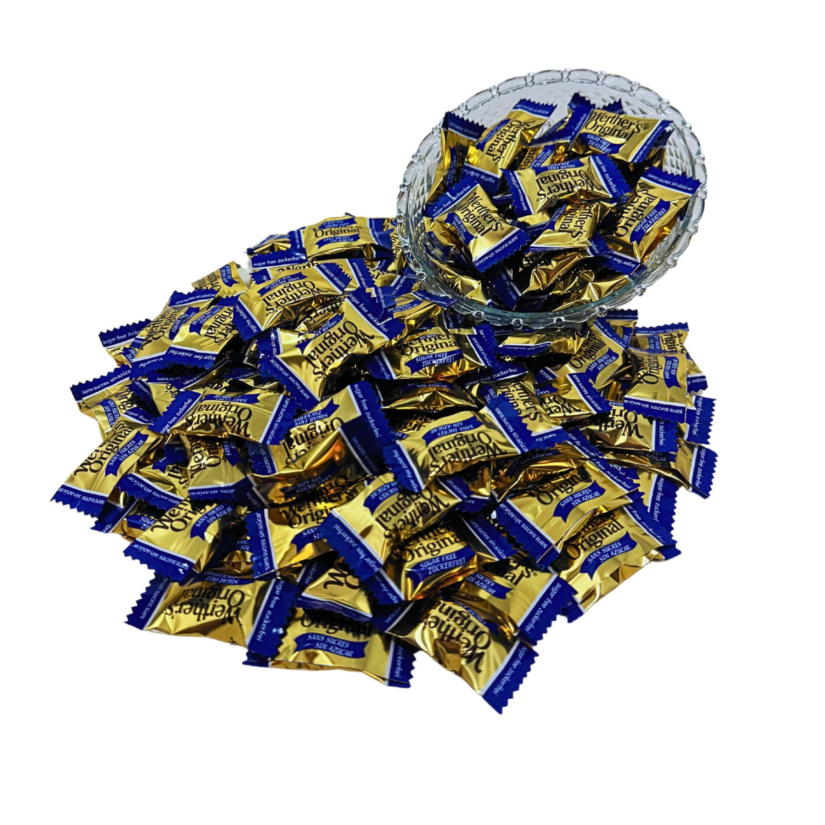 Assortit Werther's Original Sugar Free Hard Caramel Candies – 1lb, Keto & Diabetic Friendly, Individually Wrapped