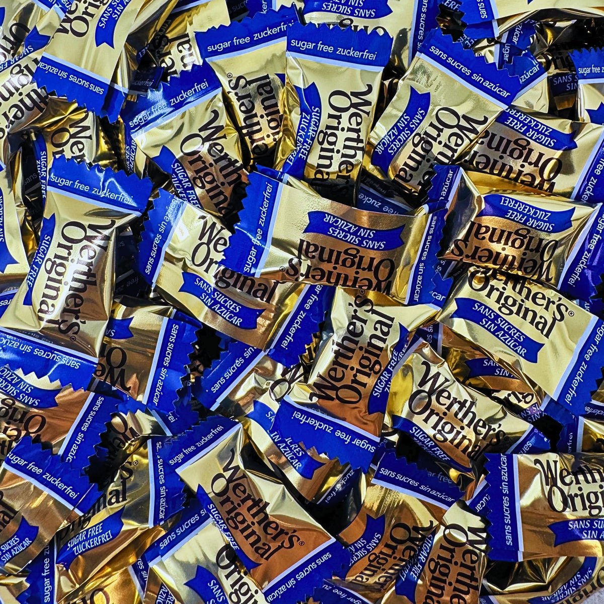 Assortit Werther's Original Sugar Free Hard Caramel Candies – 1lb, Keto & Diabetic Friendly, Individually Wrapped