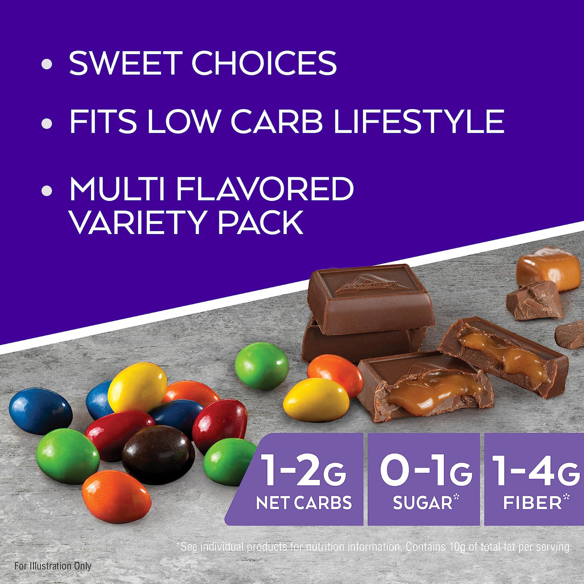 Atkins Endulge Chocolate Peanut Candies — 0g Sugar, 1g Net Carbs, 20 Count