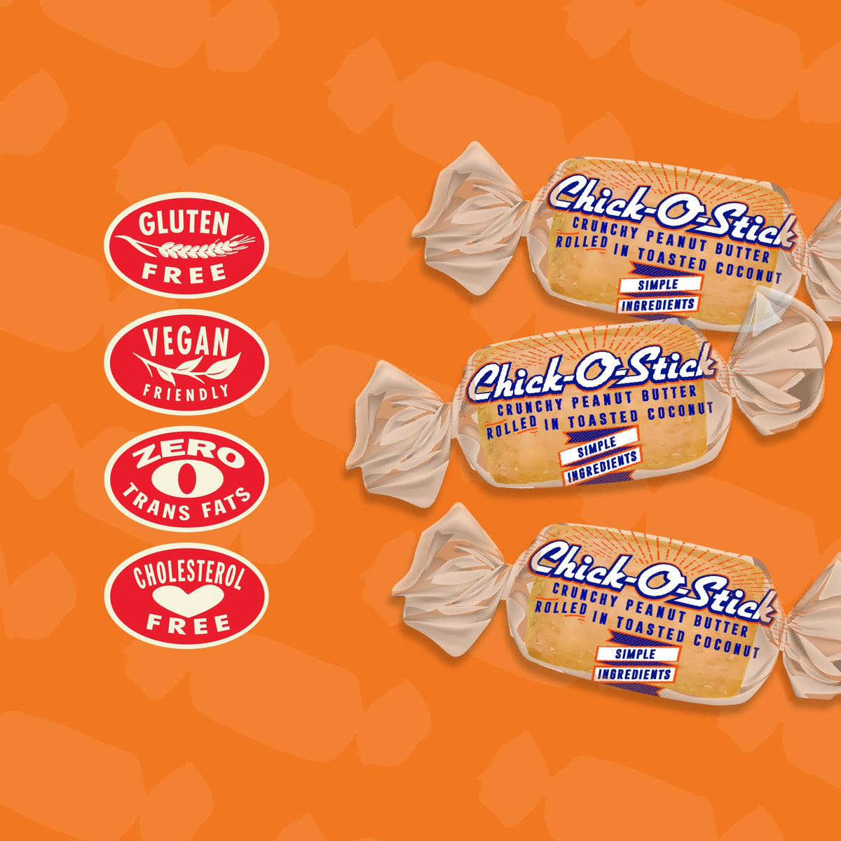 Atkinson's Chick-O-Stick Nuggets – Crunchy Peanut Butter in Toasted Coconut | Gluten Free, Kosher, Vegan (160 ct)
