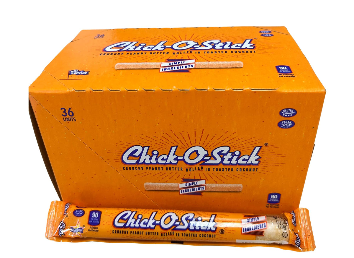 Atkinson's Chick-O-Stick – Roasted Peanut & Coconut Candy, 0.07oz, 36 Count