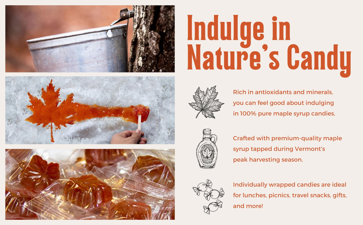 Atlantic Rush Real Maple Syrup Leaf Drop Candy — 1.5 lb Vermont Maple Candy