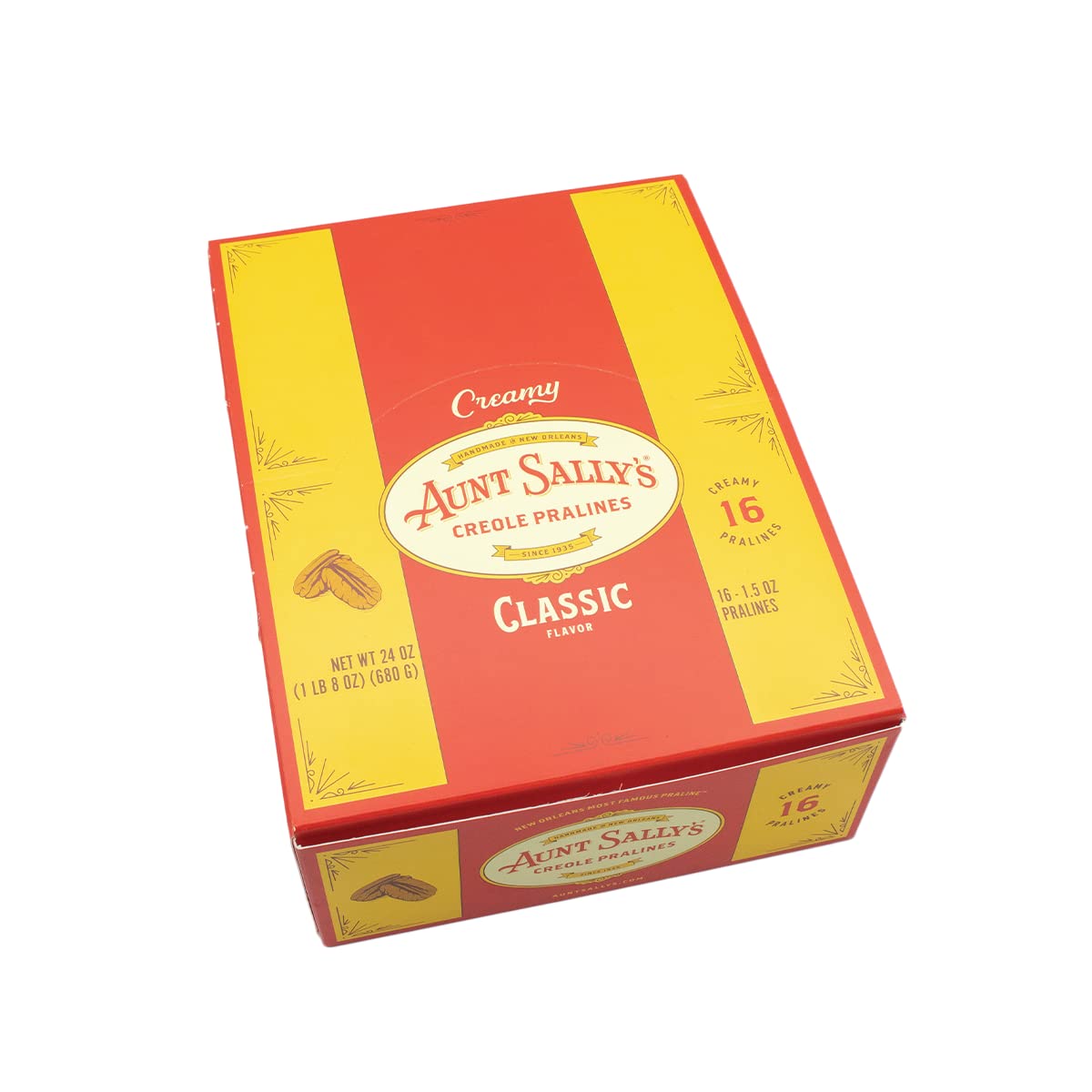 Aunt Sally's Creamy Classic Pralines – 16 Count Box | New Orleans' Most Famous Praline