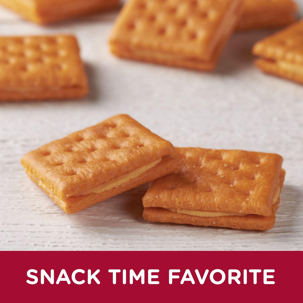 Austin Cheddar Cheese Flavored Sandwich Crackers – 96 Packs (12 Trays)
