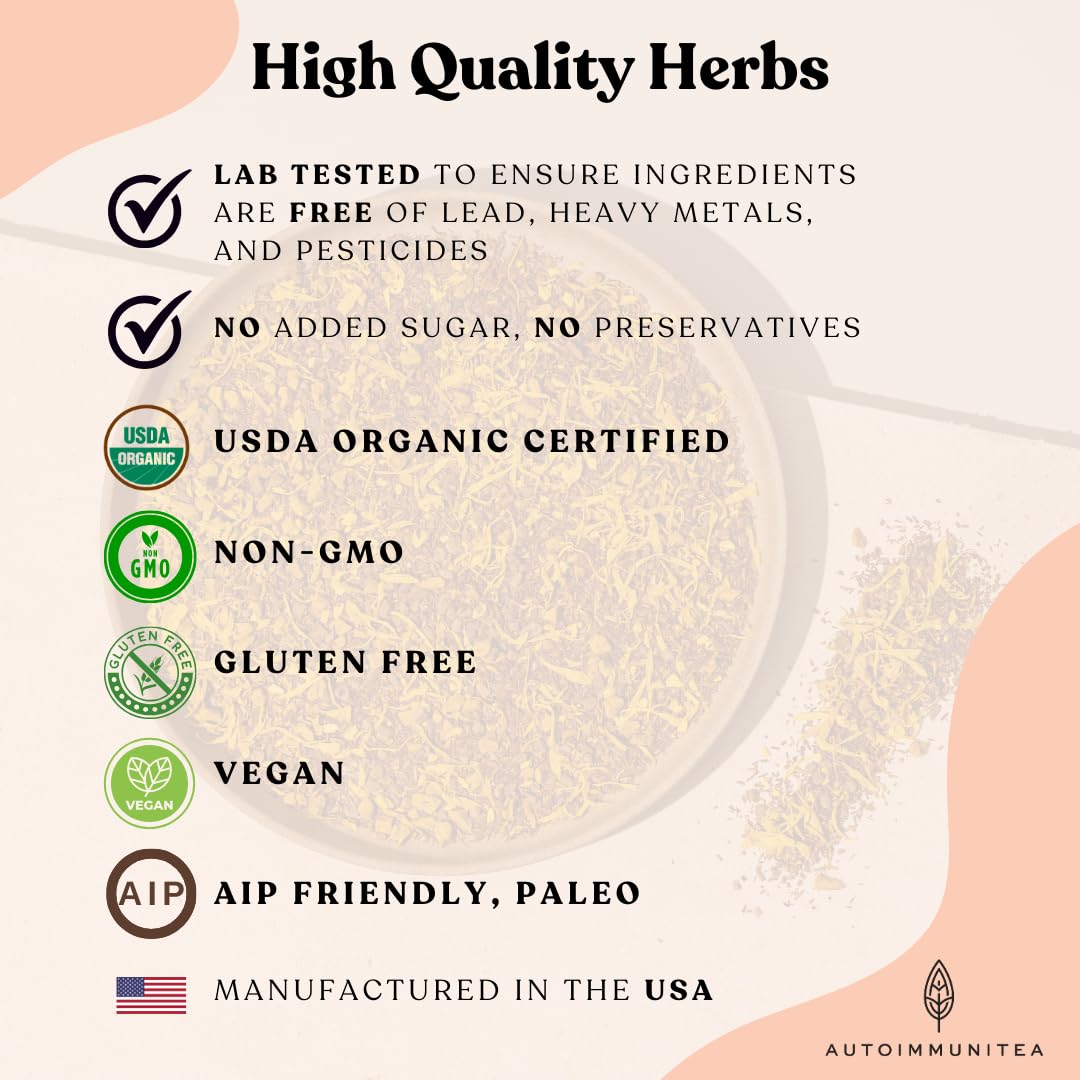 Autoimmuni-Tea Organic Turmeric Ginger Tea – AIP, Whole30, Paleo Friendly