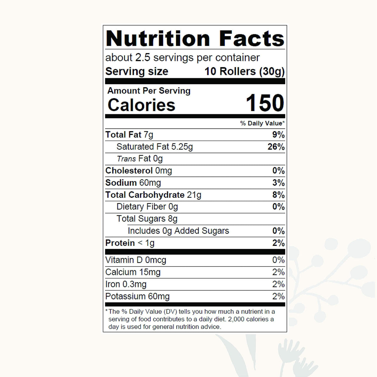 Ava Organics Cinnamon Coconut Crispy Rollers – Gluten Free, Paleo, Pack of 8 (2.8 oz each)