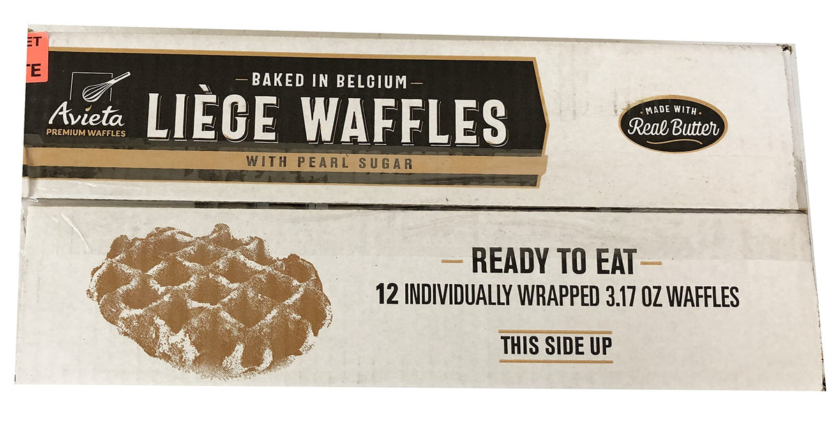 Avieta Belgian Pearl Sugar Waffles – 12 Individually Packed