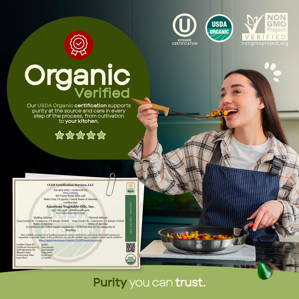 AVO Organic Vegetable Oil, 64 Fl oz – No Preservatives Added | Cholesterol Free
