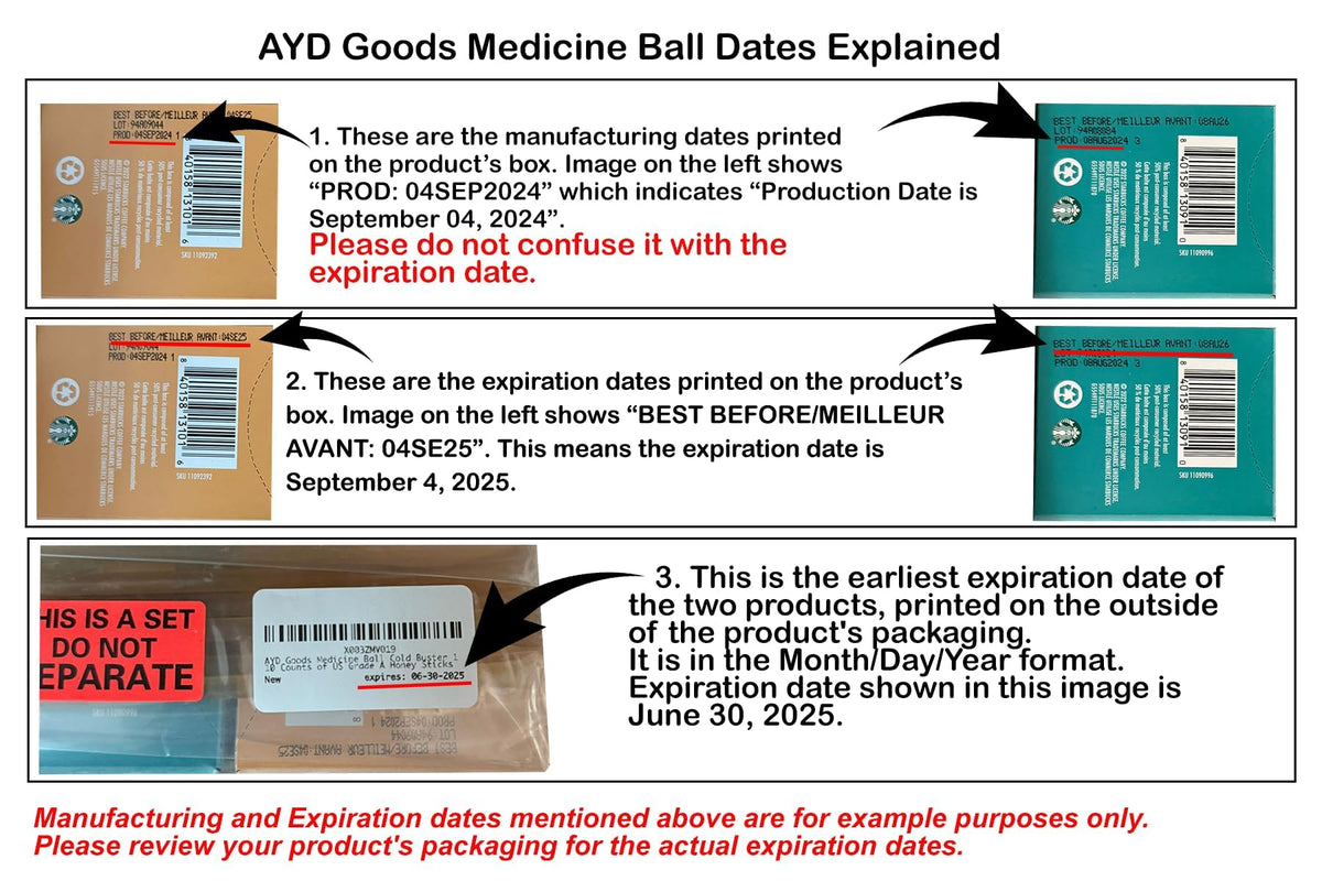 AYD Goods Medicine Ball Tea Bundle: Ginger Peach & Harmonic Mint with Honey Sticks (48 Teabags)
