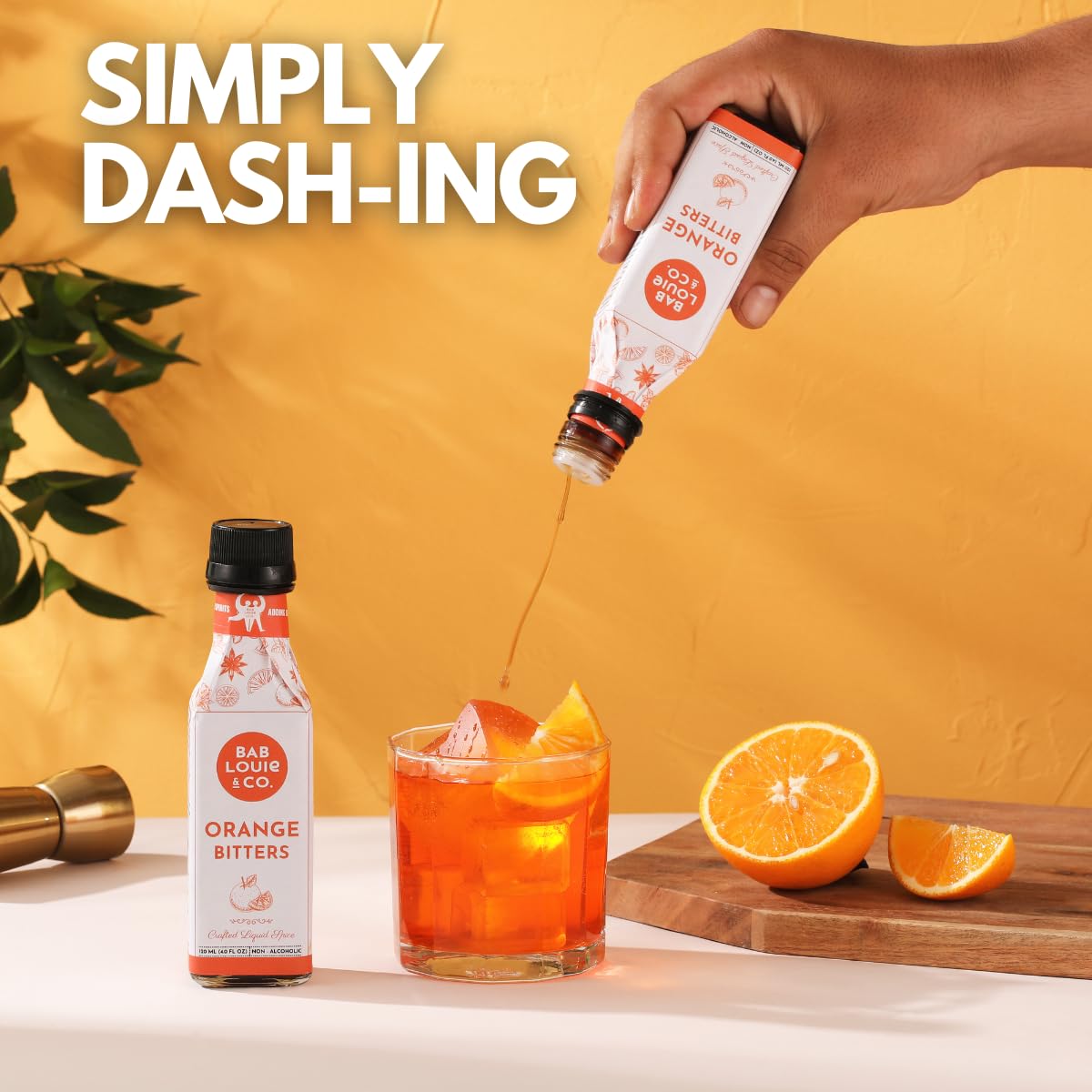 Bab Louie & Co. Orange Bitters - Non-Alcoholic, Award-Winning 120ml for Cocktails