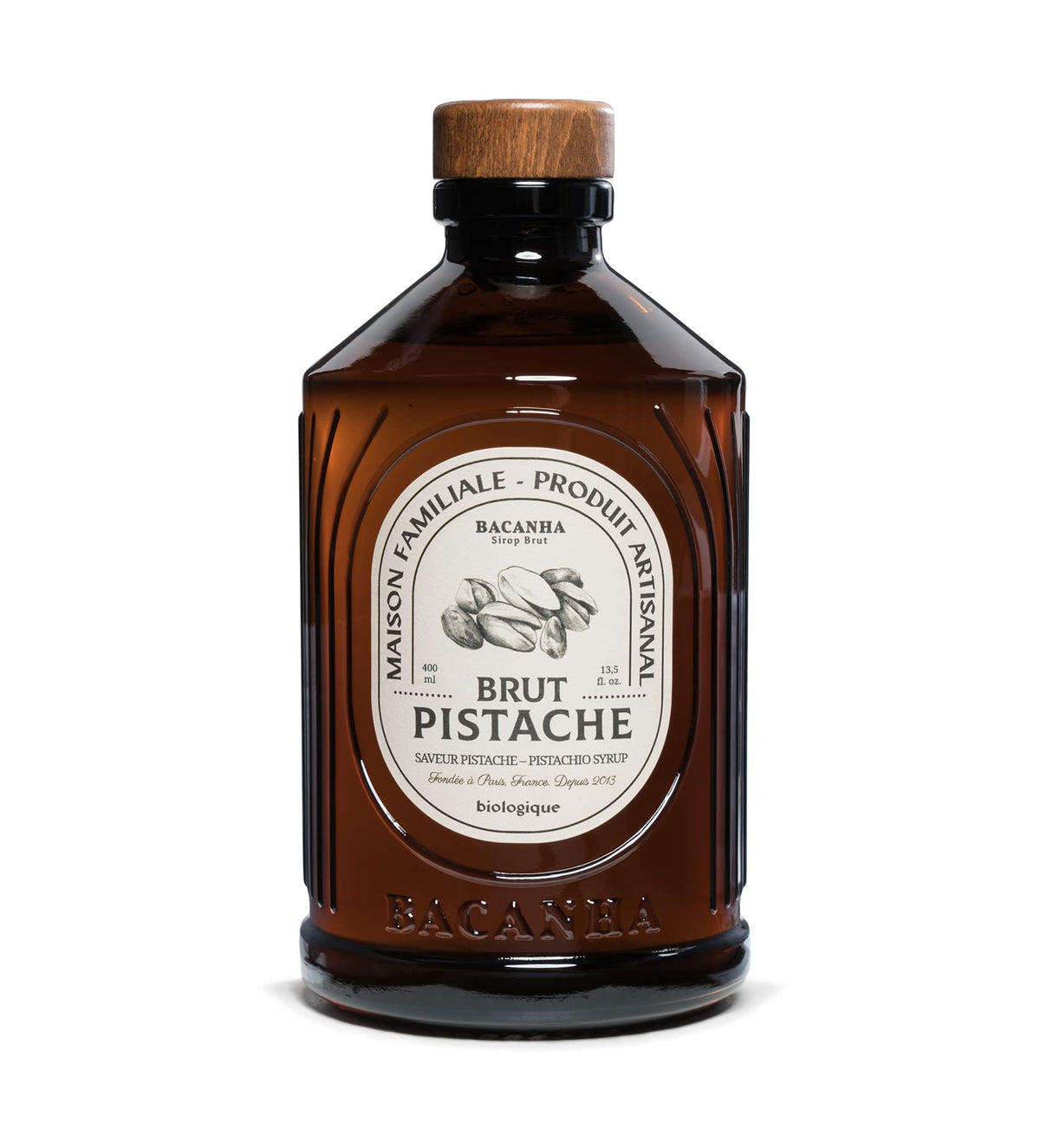 Bacanha Organic Pistachio Syrup – Premium French Nut Syrup, 400ml