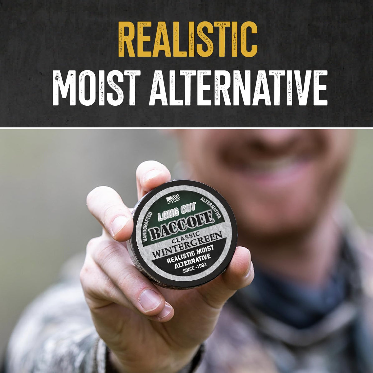 BACC OFF Classic Wintergreen Long Cut – 5 Cans, Authentic Wintergreen Flavor