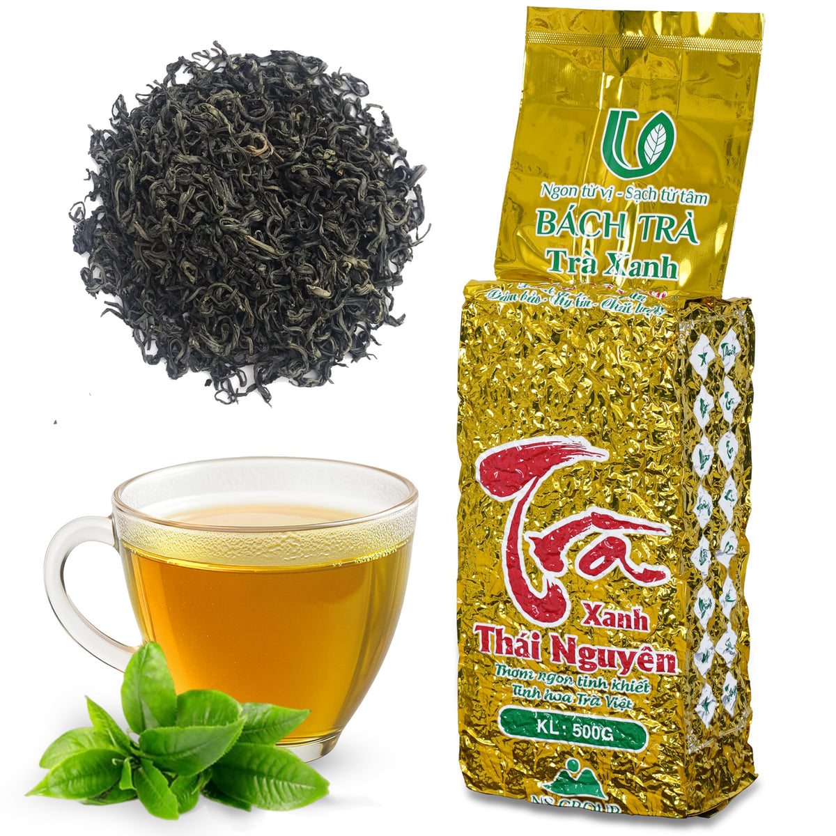 BACH TRA Green Tea Loose Leaf 17.64 oz – Thai Nguyen Tea Buds | Smooth, Low Caffeine | Large Value Pack