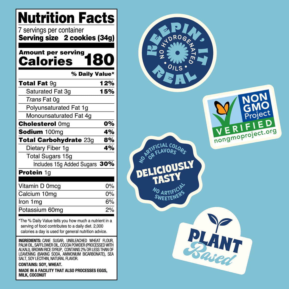 Back to Nature Double Creme Sandwich Cookies – Vegan, Non-GMO, Plant-Based (6-Pack)