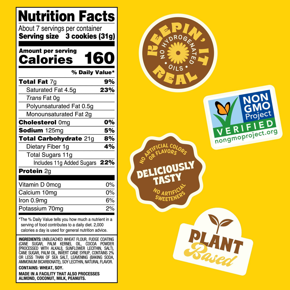 Back to Nature Fudge Striped Cookies – Vegan, Non-GMO, 6-Pack, 5.5 oz Each