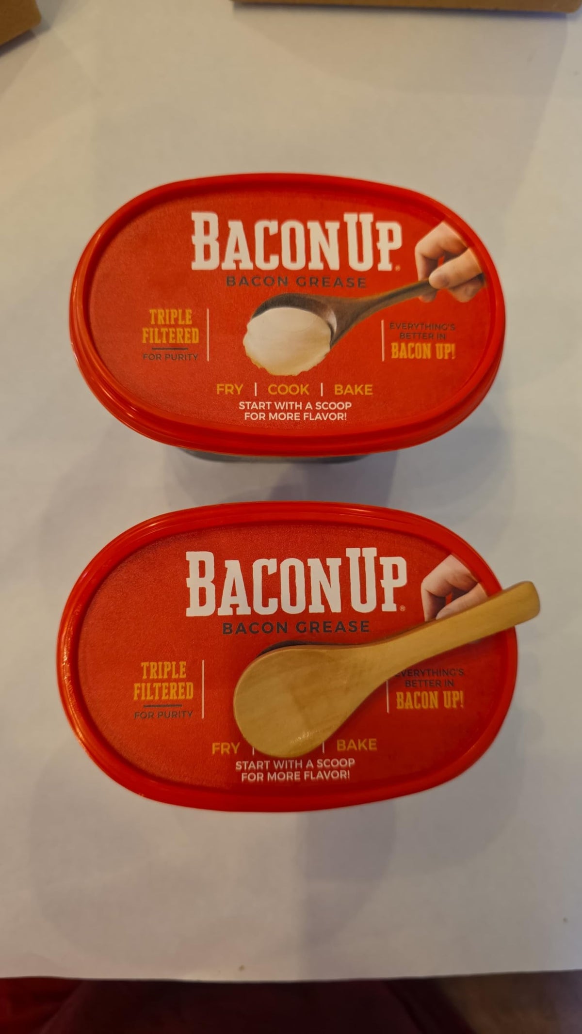 Bacon Up Bacon Grease for Cooking - 14 oz (2-pack) with Spoon