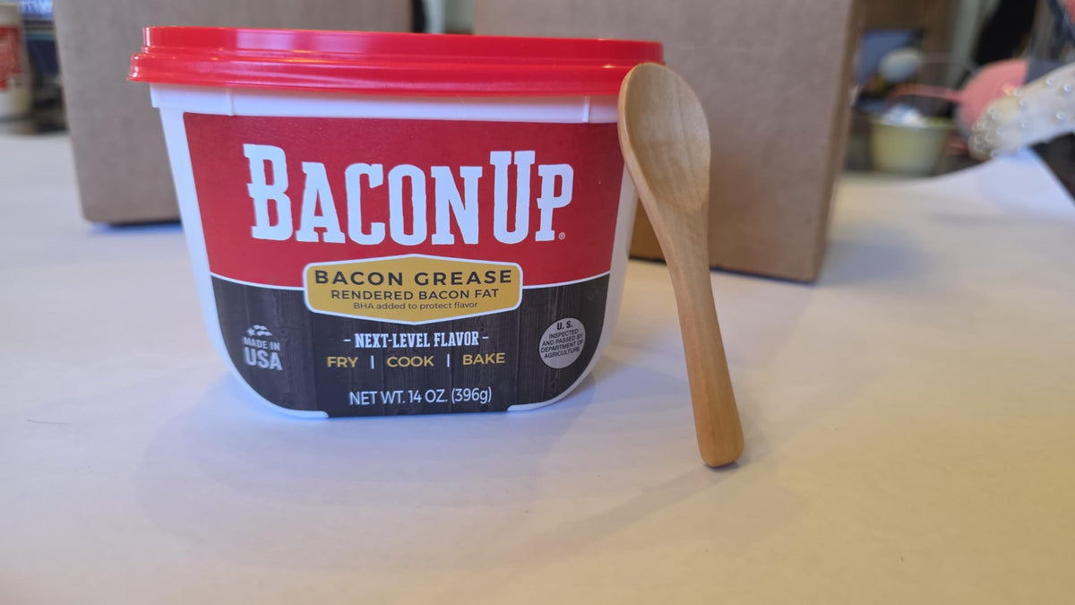 Bacon Up Bacon Grease for Cooking - 14 oz (2-pack) with Spoon