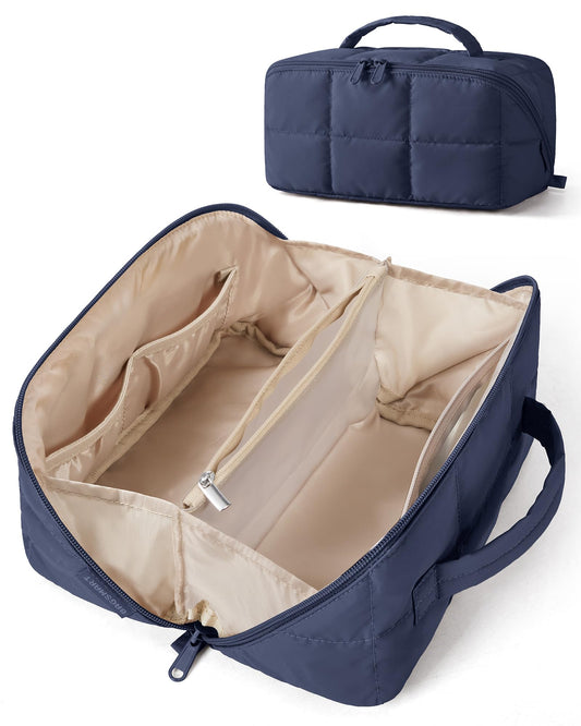 BAGSMART TSA-Ready Makeup Bag, Water-Resistant Travel Toiletry Organizer
