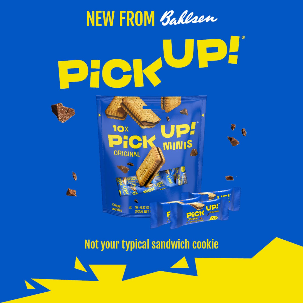 Bahlsen PiCK UP! Minis Original Cookies – 100 Count Bucket, Individually Wrapped, Kosher