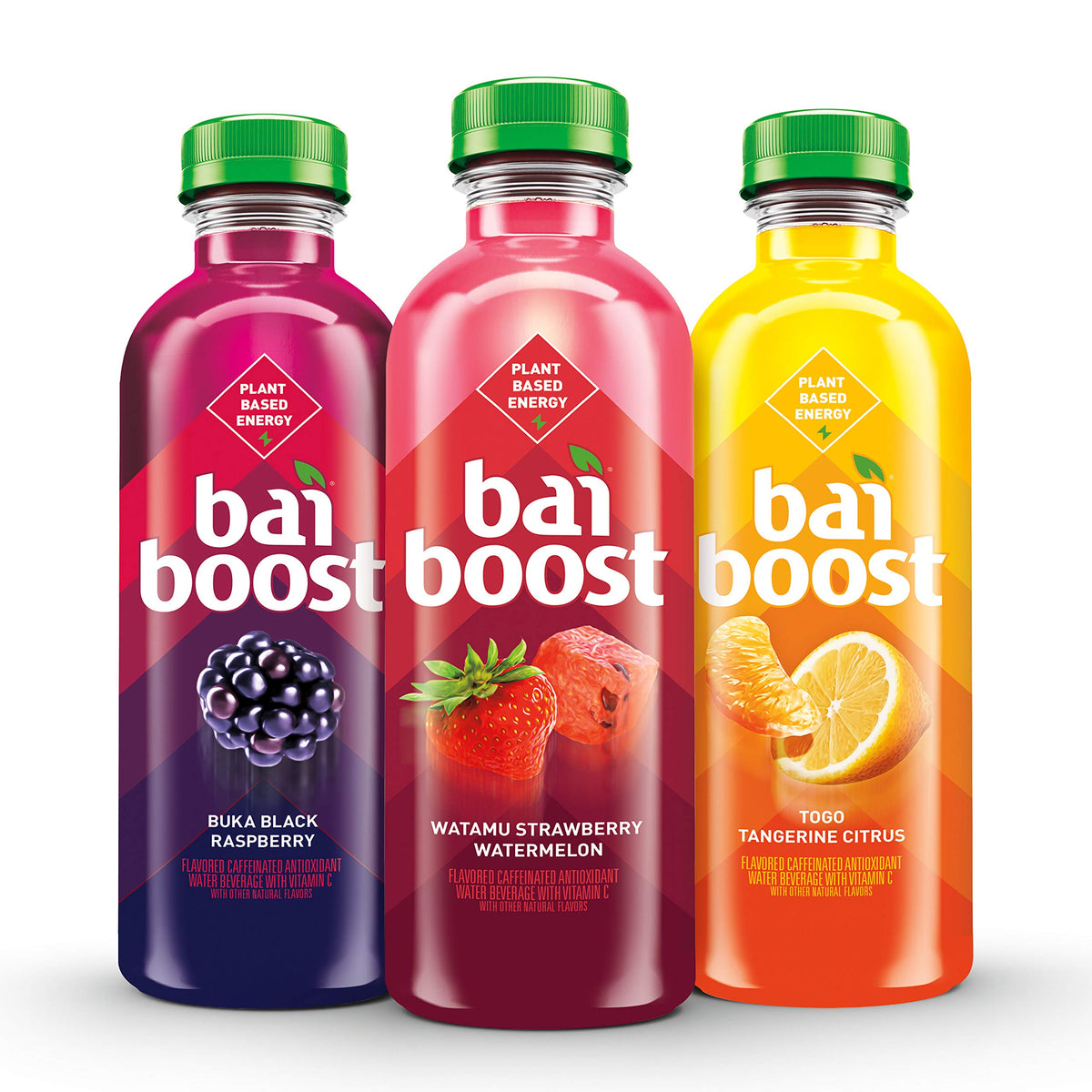 Bai Boost Watamu Strawberry Watermelon – Antioxidant-Infused Energy Beverage, 18 oz Bottle (Pack of 12)