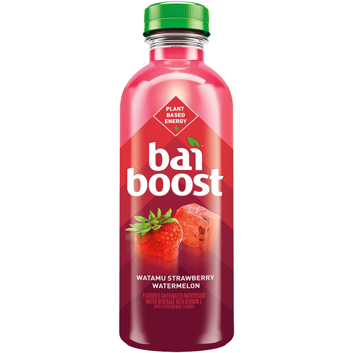 Bai Boost Watamu Strawberry Watermelon – Antioxidant-Infused Energy Beverage, 18 oz Bottle (Pack of 12)