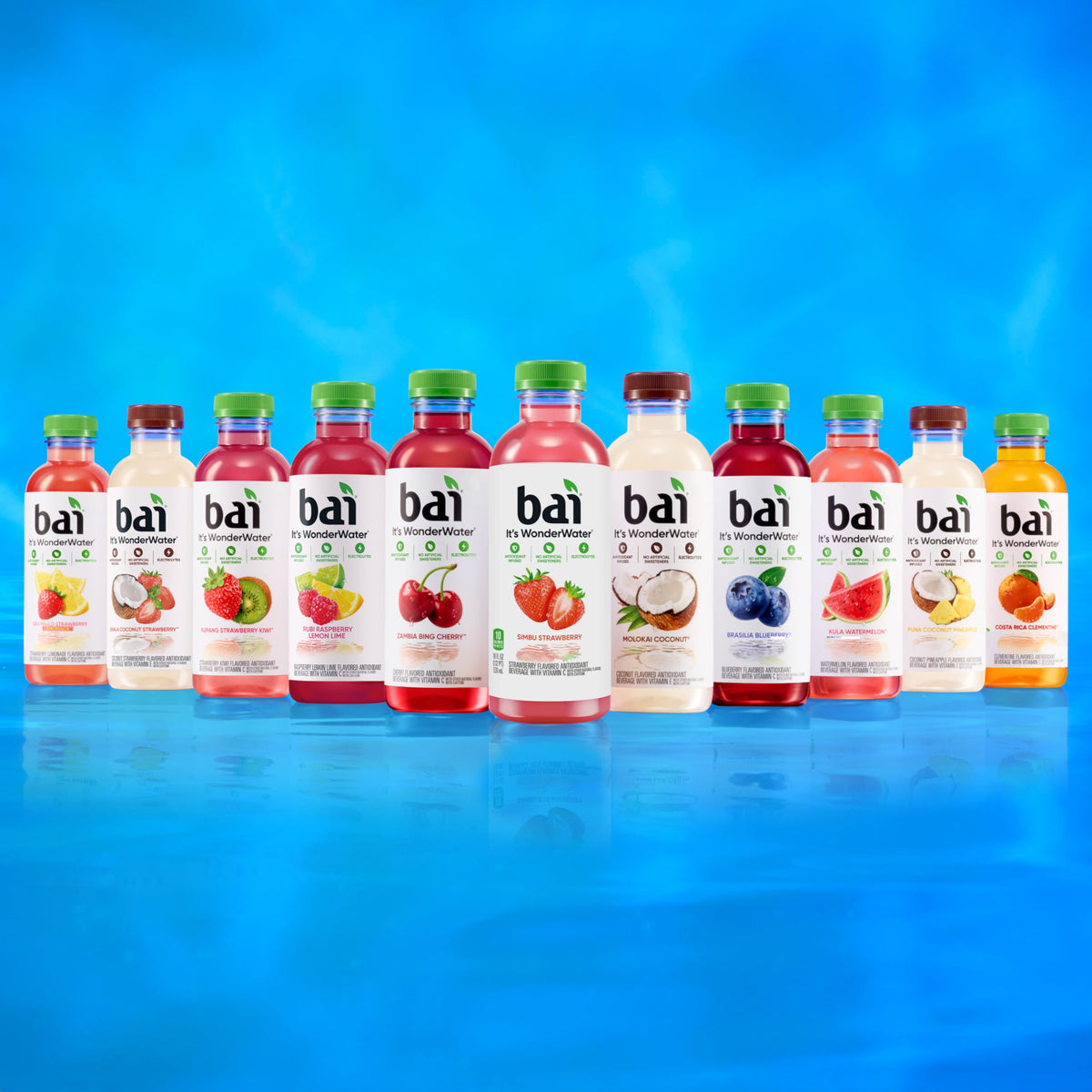 Bai Molokai Coconut Antioxidant Infused Water — 18oz (12 Pack) | No Artificial Sweeteners