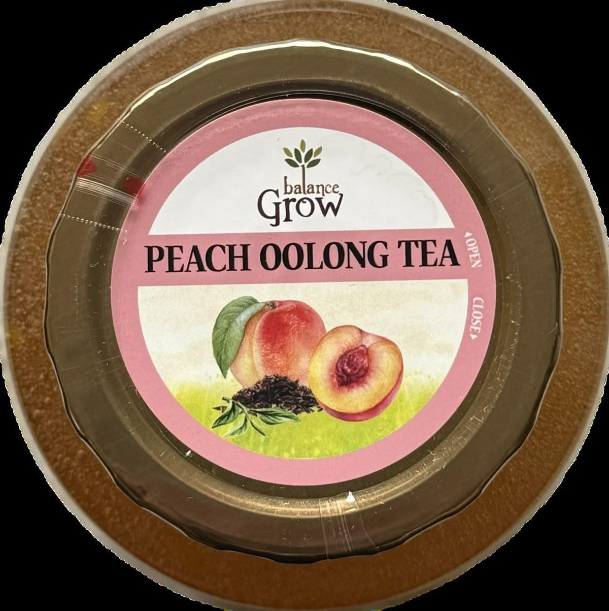 Balance Grow Peach Oolong Tea 2.2 lbs (35.27 oz) – Peach Flavored Oolong Tea Jar