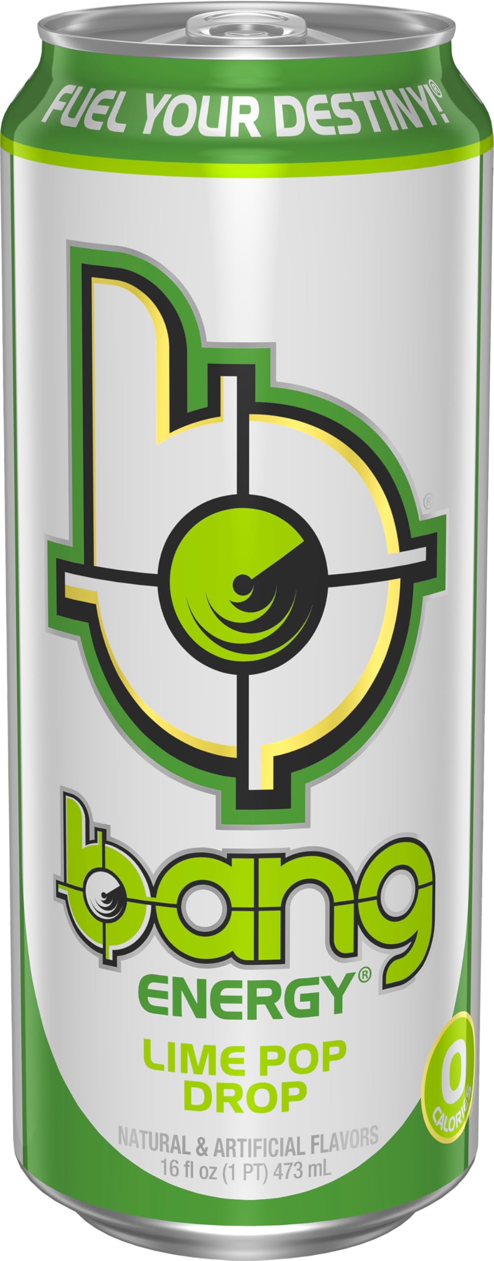 Bang Lime Pop Drop Energy Drink - Sugar-Free 16oz Pack of 12