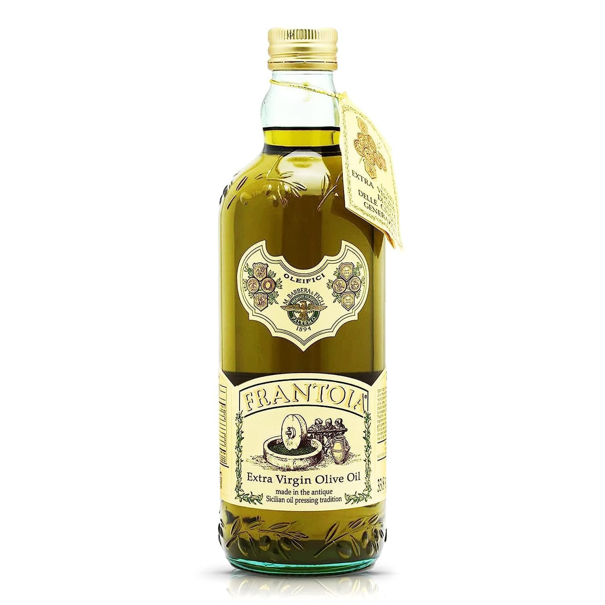 Barbera Frantoia Extra Virgin Olive Oil – 1L Sicilian EVOO (Biancolilla, Nocellara del Belice & Cerasuola) – Cold-Pressed Within 24 Hours