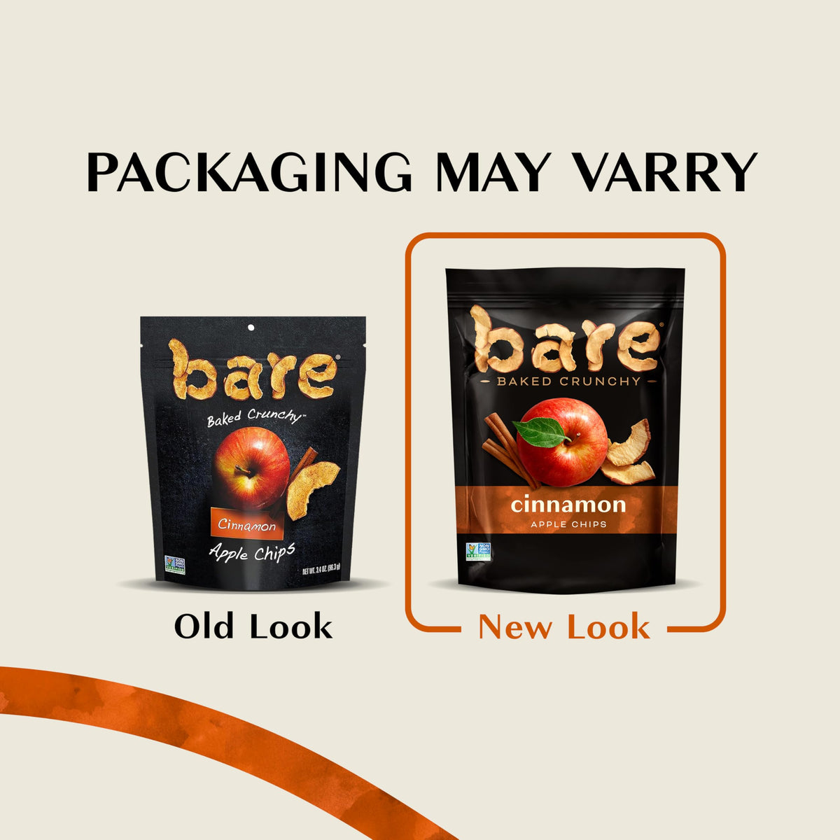 Bare Baked Crunchy Apples Cinnamon Chips – 6 Pack (3.4 oz each) | Gluten-Free, No Added Sugar