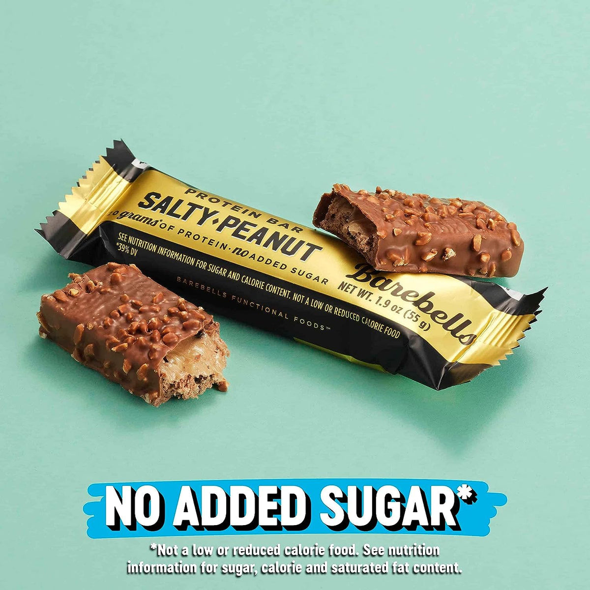 PickN Buy Pack: Barebell Protein Bar 1.9oz Salty Peanut 5-Pack + Sour Gummies Mesh Pouch