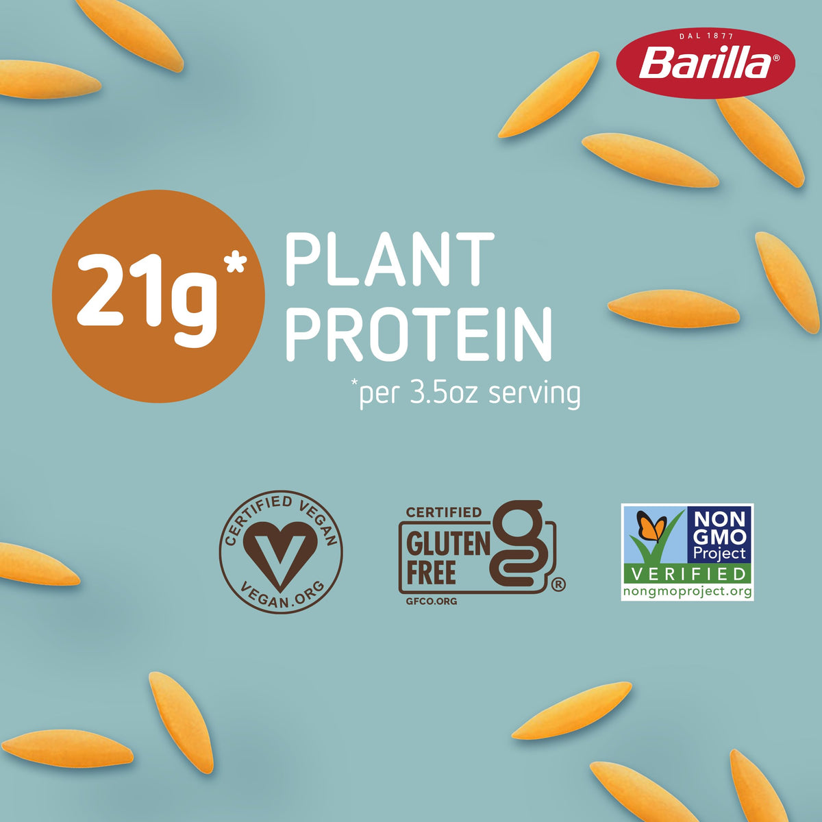 BARILLA Chickpea Orzo Pasta – 10oz (Pack of 8), Gluten-Free & High-Protein