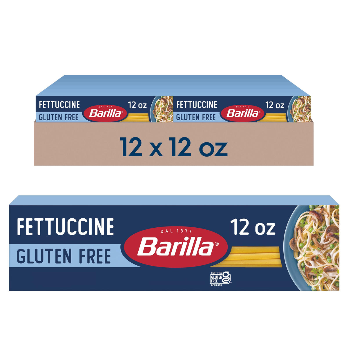 Barilla Gluten Free Fettuccine Pasta, 12 oz – Corn & Rice, Al Dente Texture