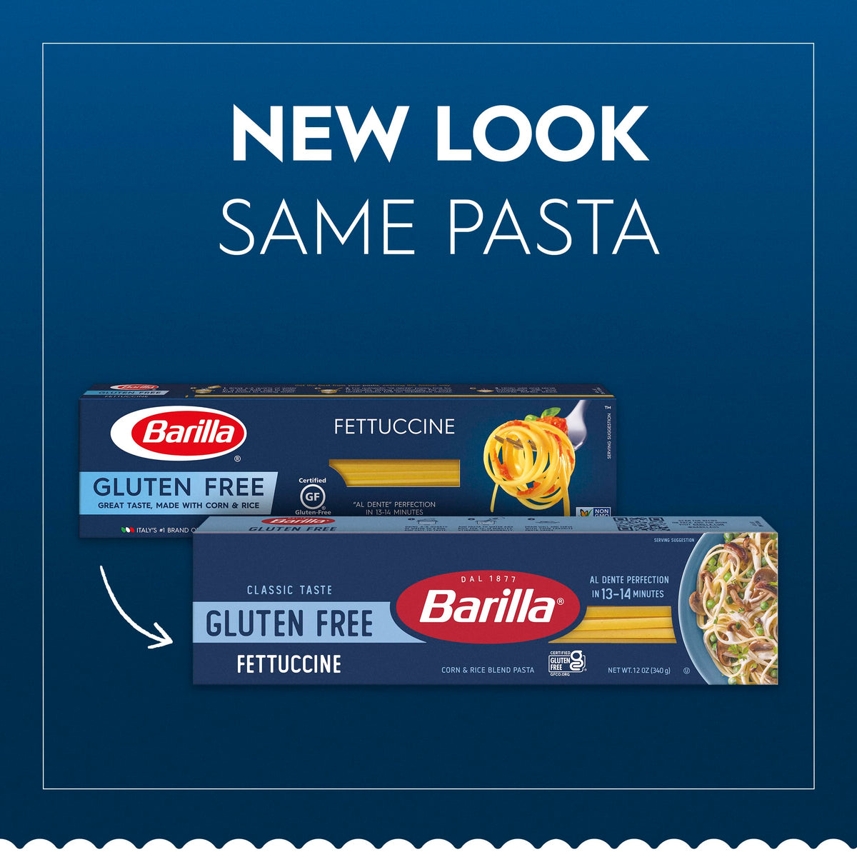 Barilla Gluten Free Fettuccine Pasta, 12 oz – Corn & Rice, Al Dente Texture