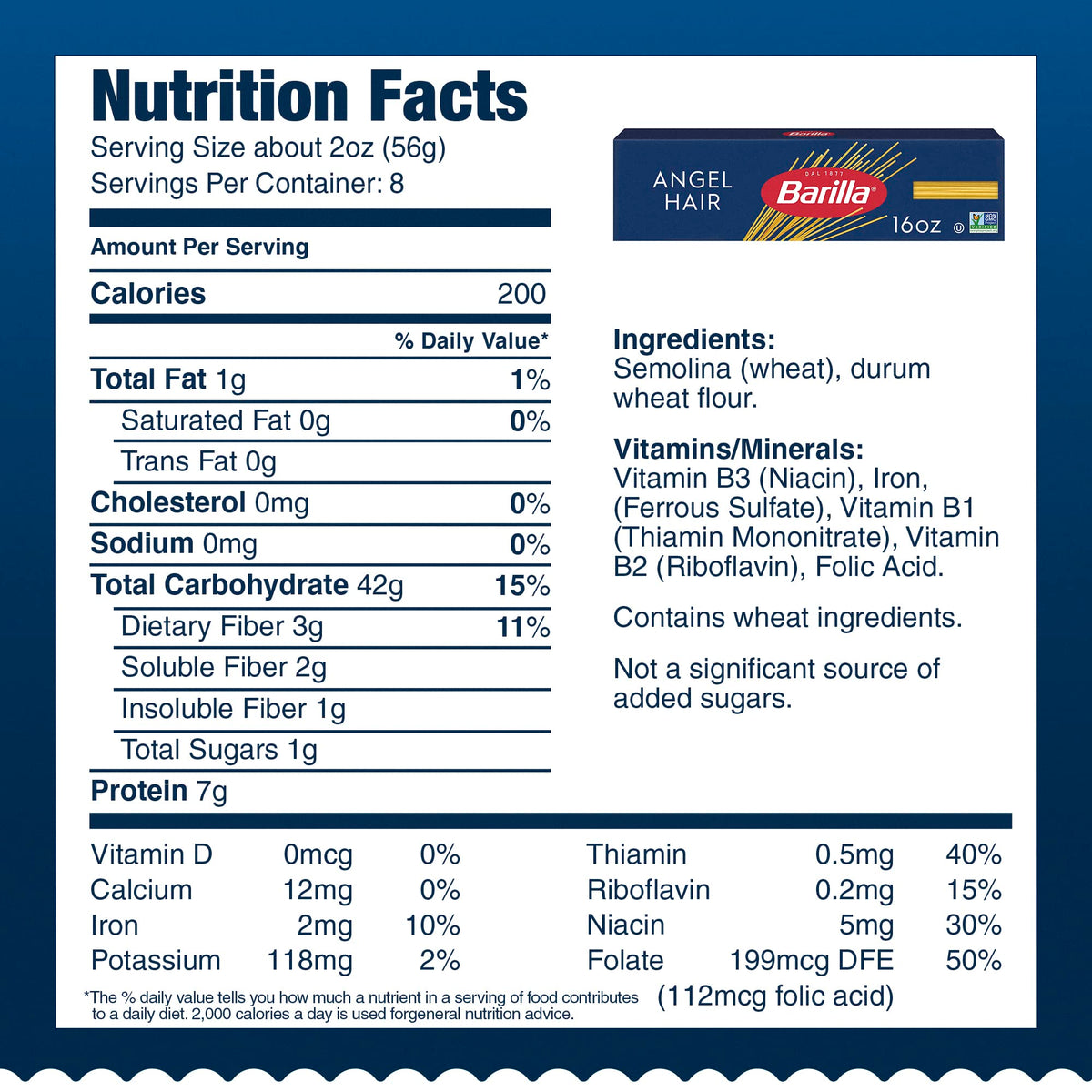 Barilla Angel Hair Pasta, 16 oz Box (Pack of 20) – Non-GMO, Durum Wheat Semolina, Kosher Certified
