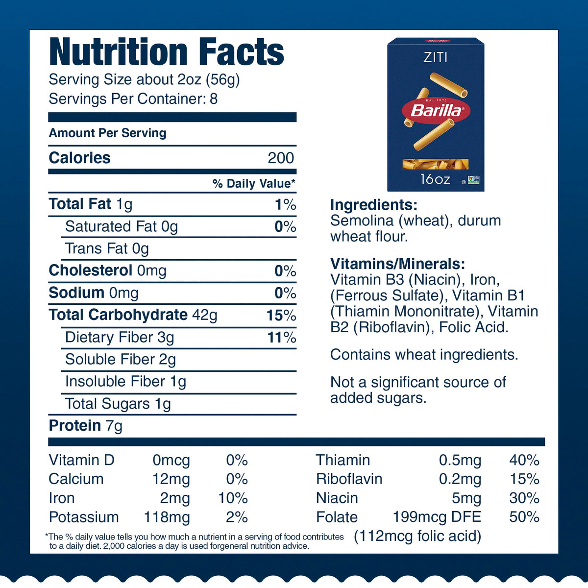 Barilla Ziti Pasta – 16 oz Boxes (Pack of 12) | Non-GMO Durum Wheat Semolina, Kosher