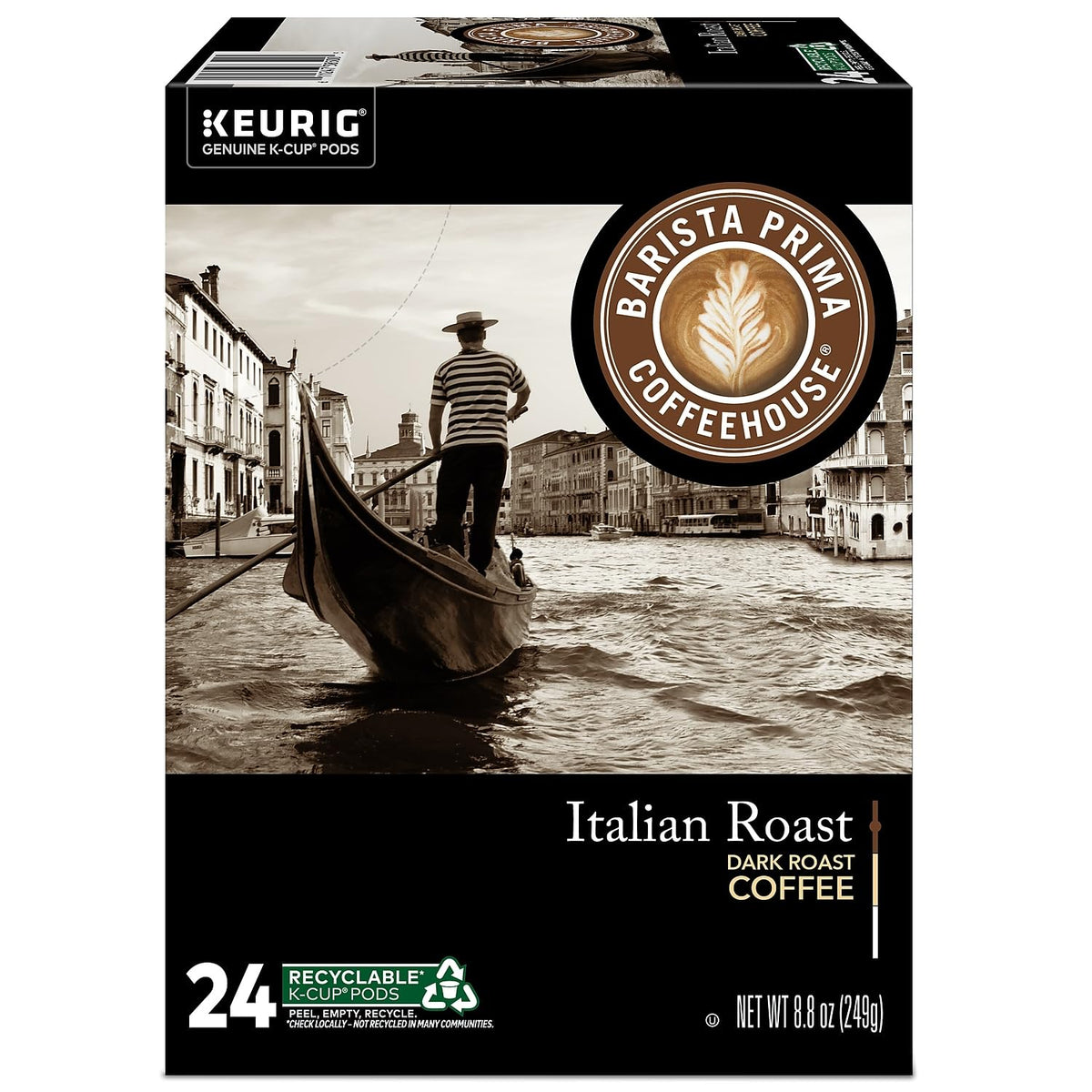 Barista Prima Italian Roast Coffee K-Cup Pods – Dark Roast, 96/Carton | Keurig Compatible