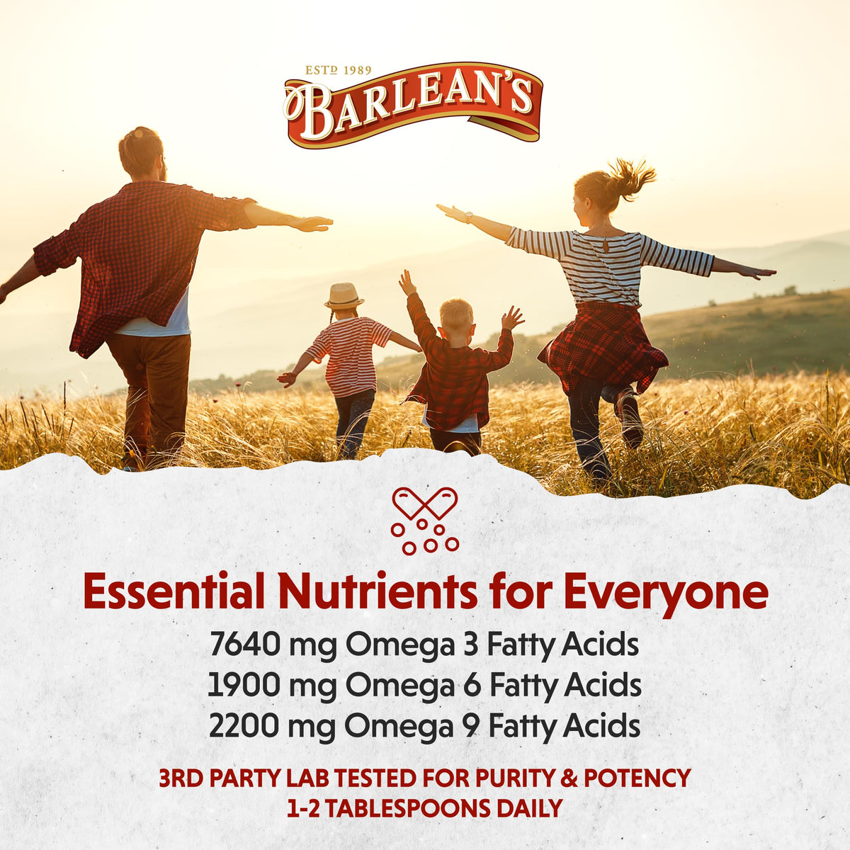 Barlean's Organic Flaxseed Oil Liquid — Cold-Pressed, 7,640 mg ALA Omega-3, Vegan & Gluten Free, 16 oz