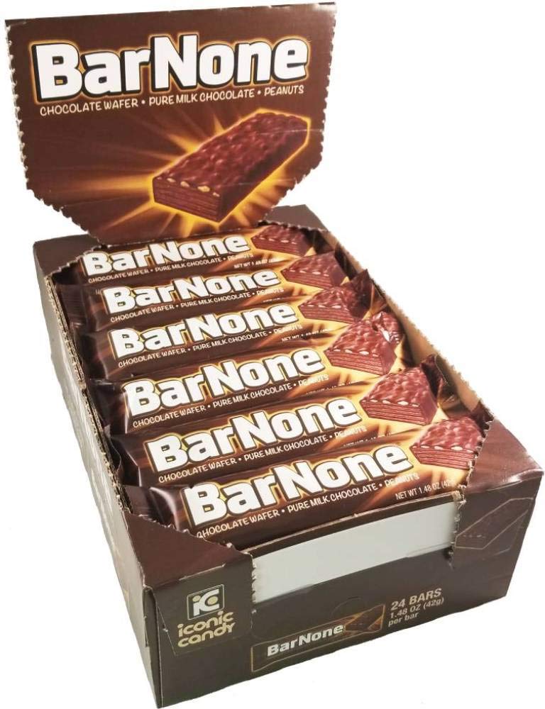 BarNone Chocolate Bar – Milk Chocolate, Wafer & Peanuts | 24 Count
