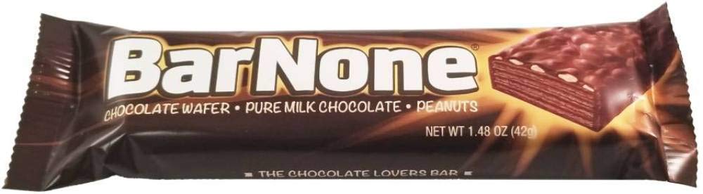 BarNone Chocolate Bar – Milk Chocolate, Wafer & Peanuts | 24 Count