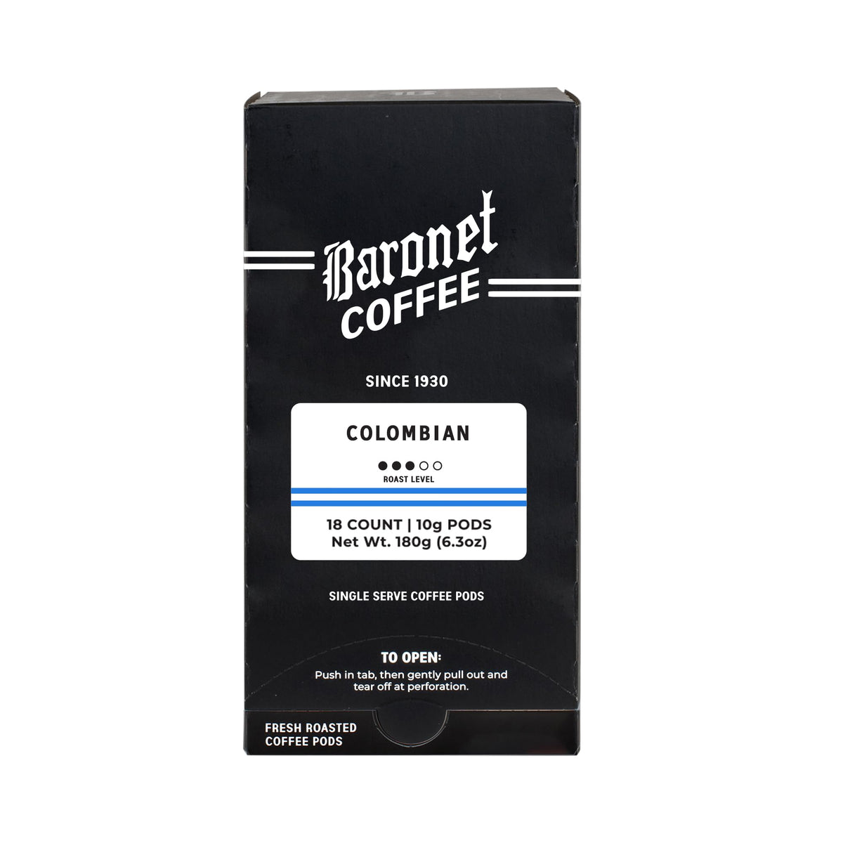 Baronet Coffee Pods – Colombian 54 Pod Pack (3 Boxes) Single Serve 10g