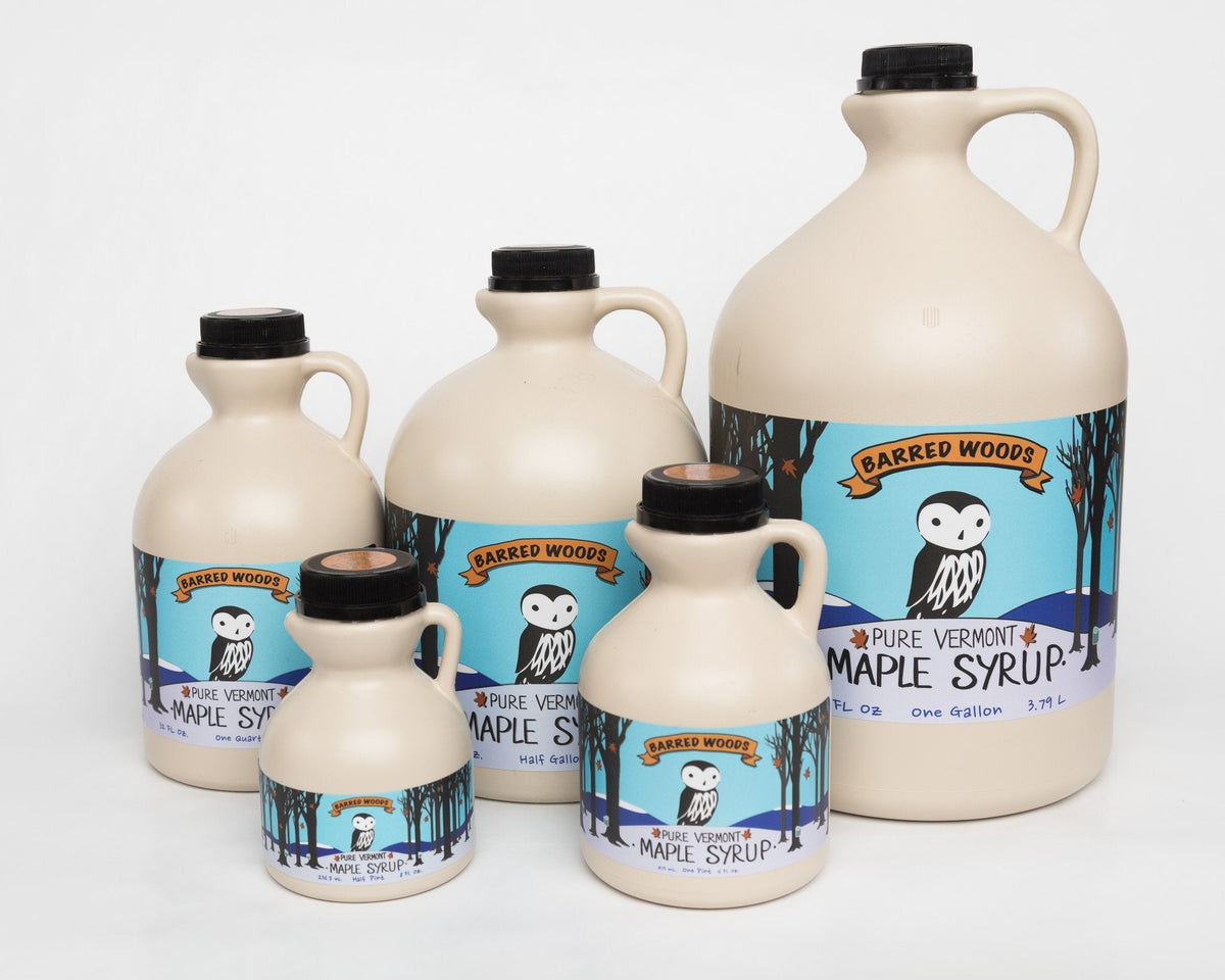Barred Woods Organic Vermont Maple Syrup - Grade A Amber Rich, 32 oz Quart Jug