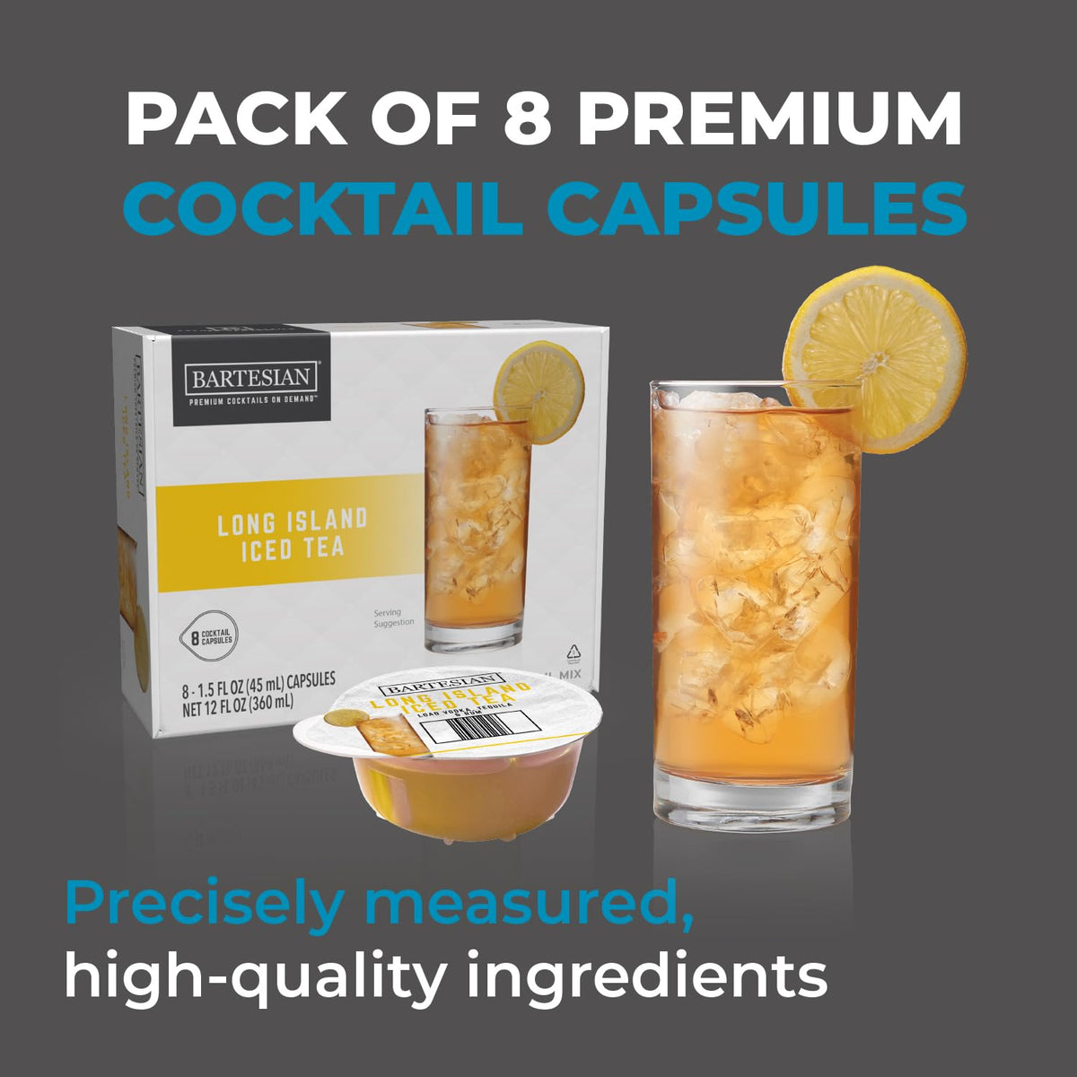 Bartesian Long Island Iced Tea Capsules – 8-Pack for Cocktail Machine