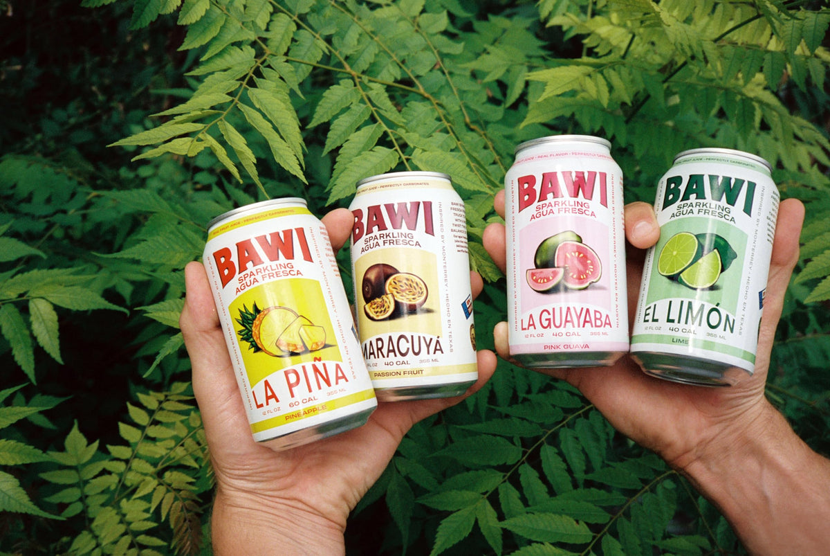 Bawi Agua Fresca Passion Fruit Sparkling Drink – 12 Pack (12 oz Each)