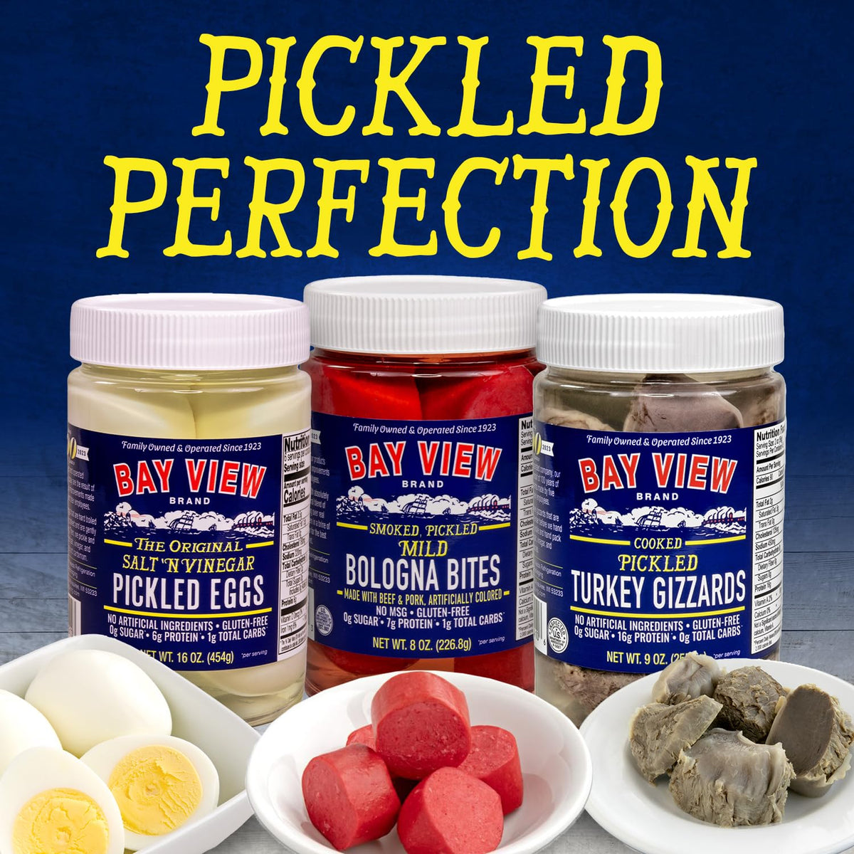 Bay View Brand Gourmet Pickled Pork Hocks 12 oz | Wisconsin Family-Owned Since 1923