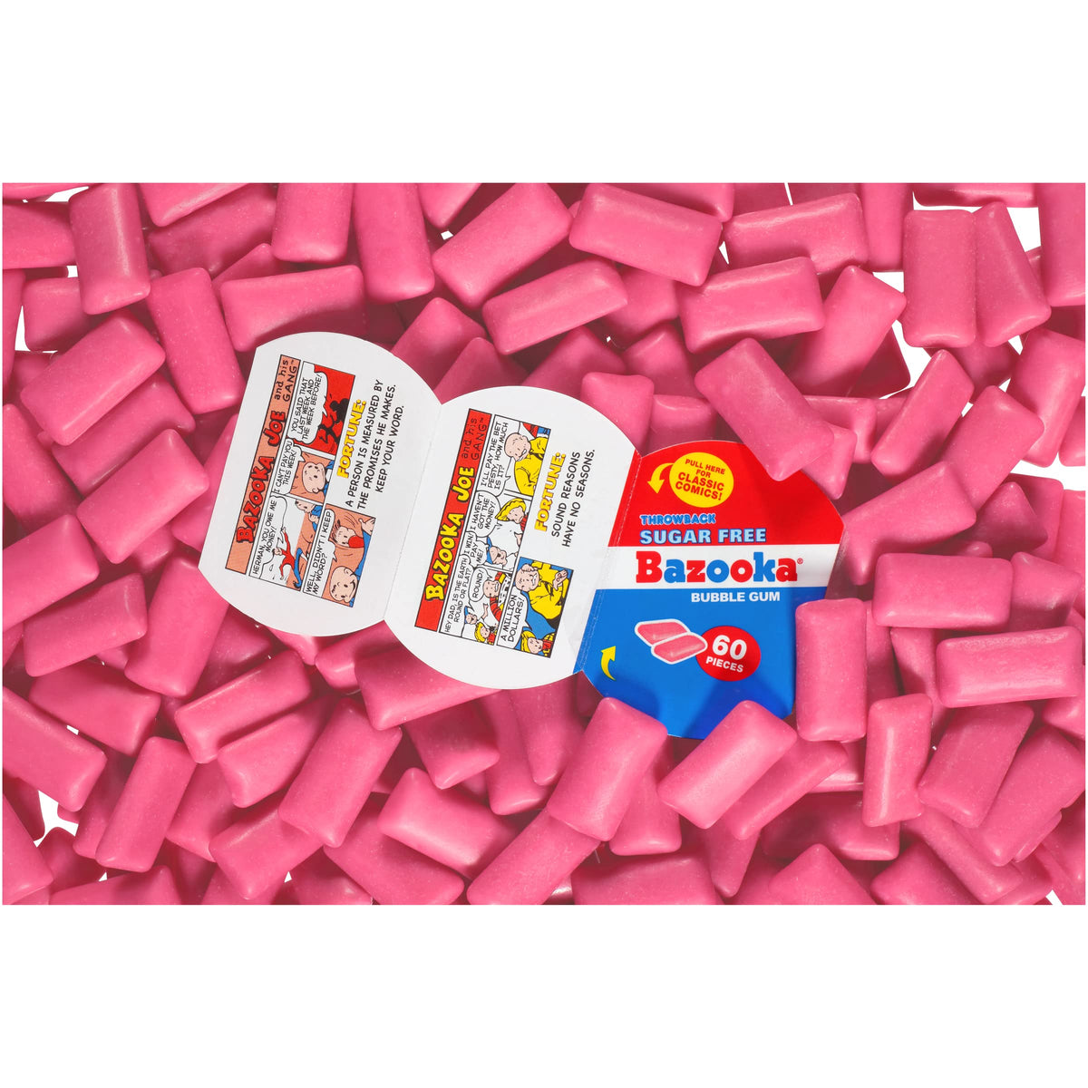 Bazooka Sugar-Free Easter Bubble Gum — 60-Count To-Go Cup (Pack of 6)