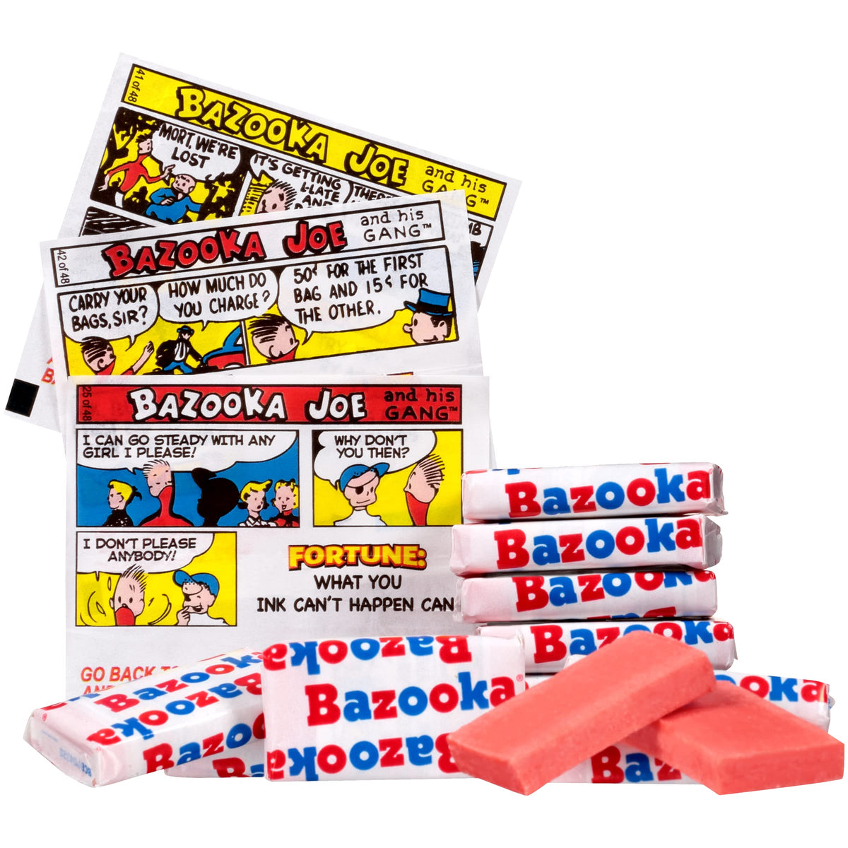 Bazooka Bubble Gum Bulk Tub – 225 Pieces, Old-Fashioned 90s Candy for Parties